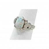 14K WHITE GOLD OPAL AND   3d22e4