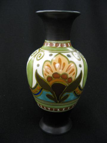Gouda Dutch Pottery Vase stylized 14b707