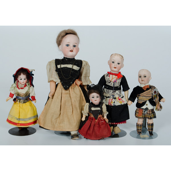 German Bisque Costumed Dolls Collection 15e989