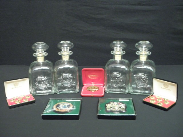 Four Italian glass liquor decanters  169a6b
