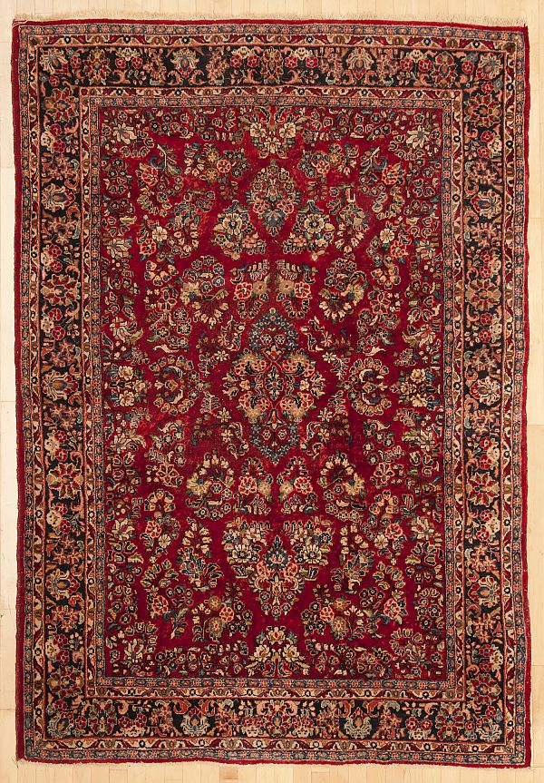 Sarouk carpet ca 1930 8 7 x 6 2  17596b