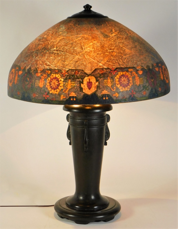 HANDEL CHIPPED ICE TABLE LAMP Connecticut Early 299ca4