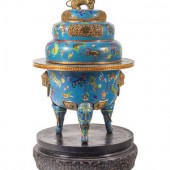 A Large Chinese Cloisonn    2a18b9