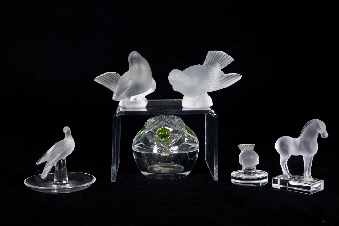  LOT OF 6 LALIQUE GLASS ANIMALS 2d2897