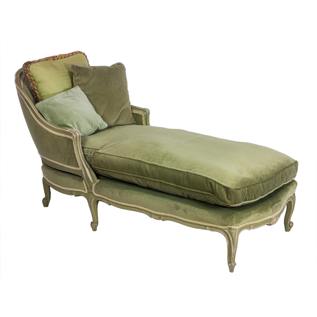 LOUIS XV STYLE PAINTED WOOD CHAISE 2d0f79