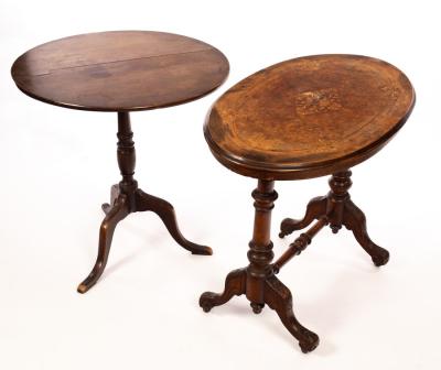 A Victorian walnut inlaid table 2dbb02