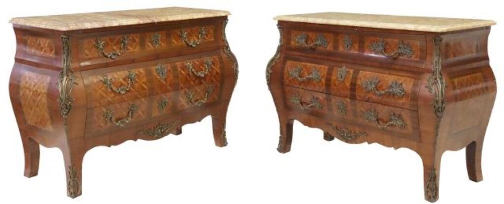  2 FRENCH LOUIS XV STYLE PARQUETRY 2f5f52