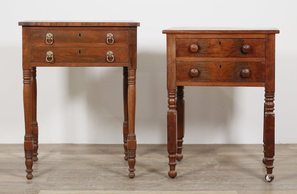 TWO AMERICAN WORK TABLESTwo American 2fe391