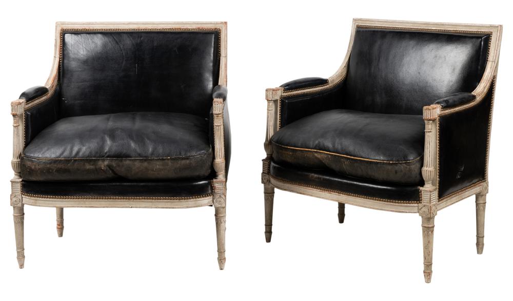 PAIR OF LOUIS XVI STYLE PAINTED 304a22