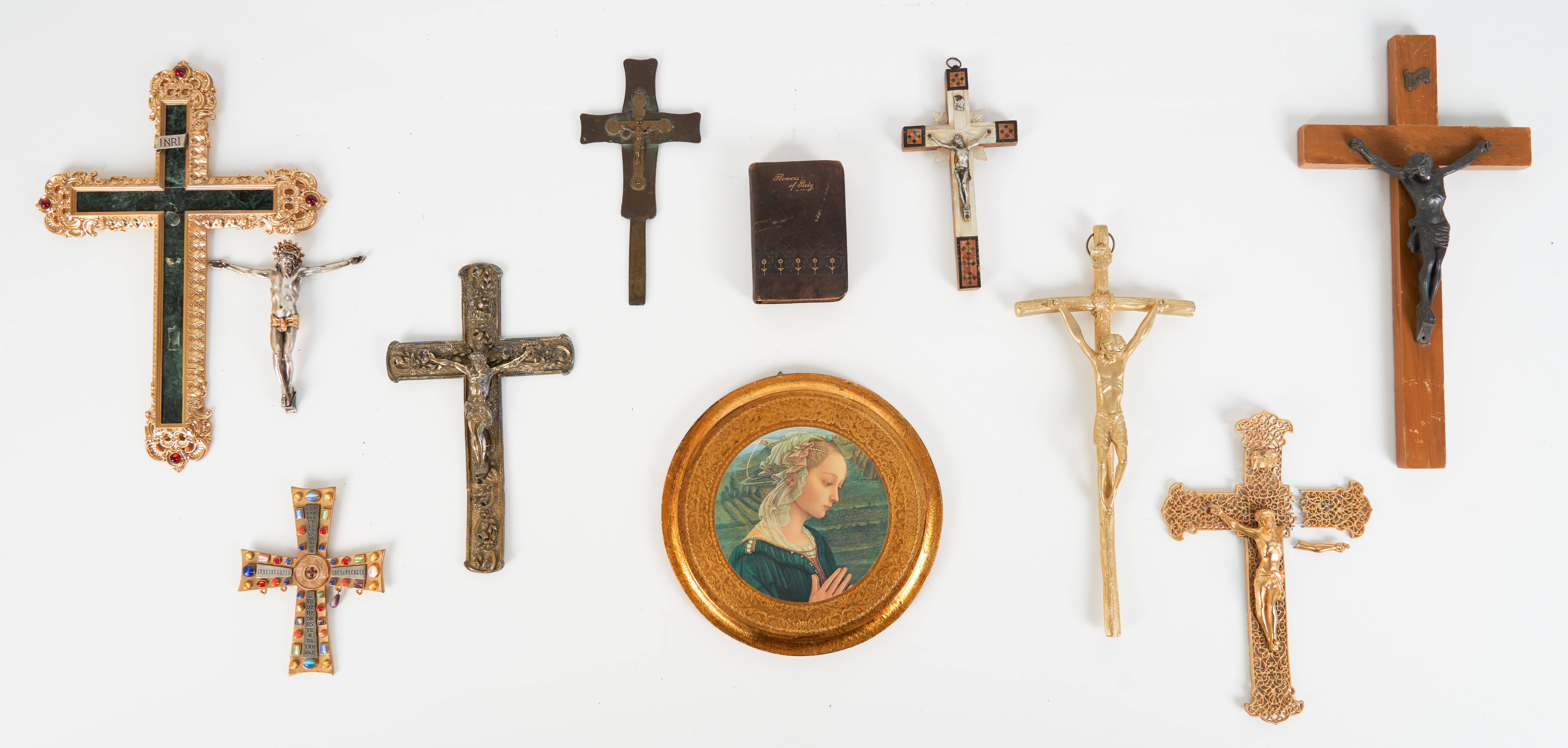  10 Crucifixes religious plaque 309195
