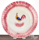 RED SPATTERWARE ROOSTER   30fa17
