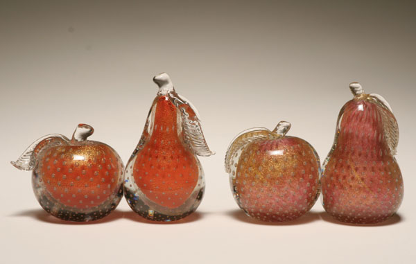 Murano art glass apple and pear 4e27f