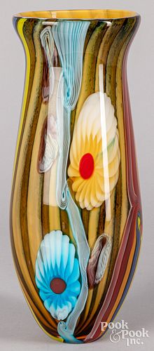 LARGE CONTEMPORARY ART GLASS VASELarge 30dca3