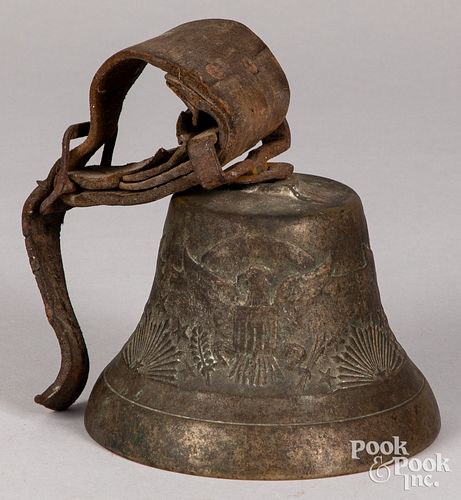 BRONZE BELL WITH AMERICAN EAGLE 30dd1d