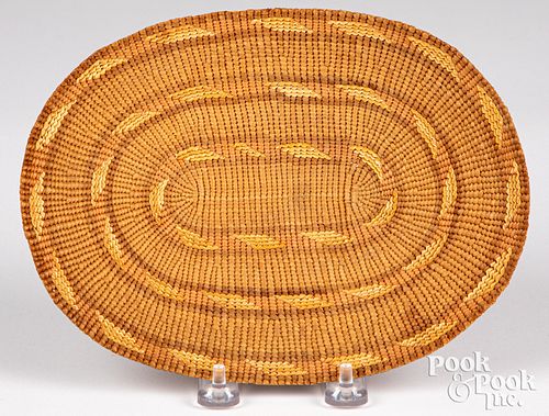 NATIVE AMERICAN INDIAN FLAT BASKETRY 310e5a