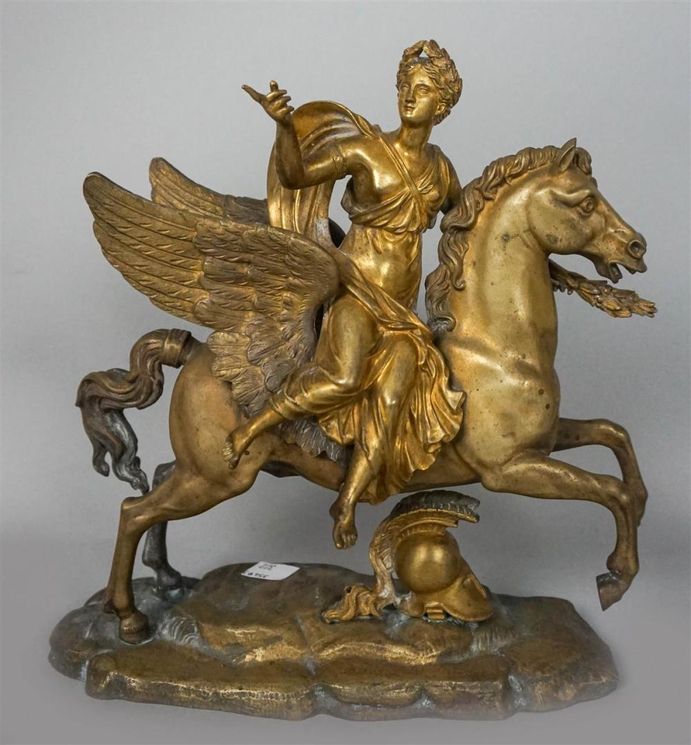 FRENCH GILT BRONZE GROUP OF FAME 312d8b