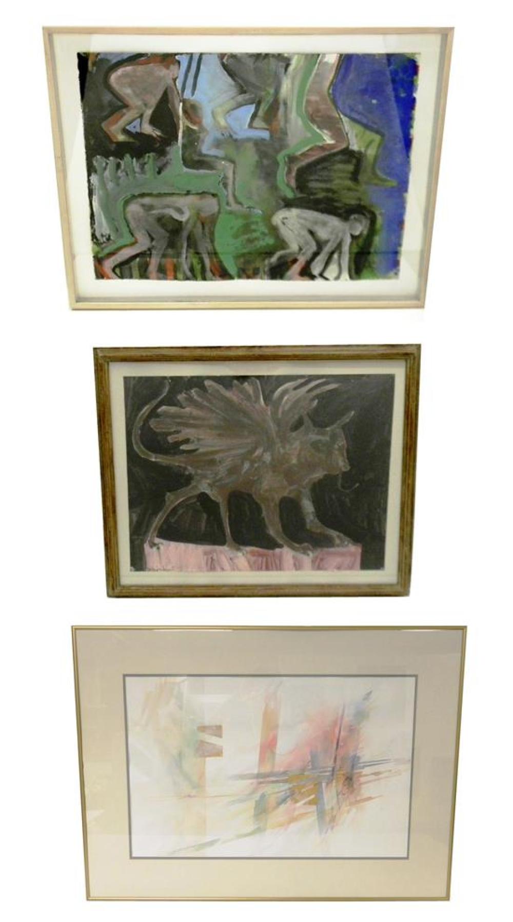 THREE FRAMED WORKS ON PAPER THE 31d989