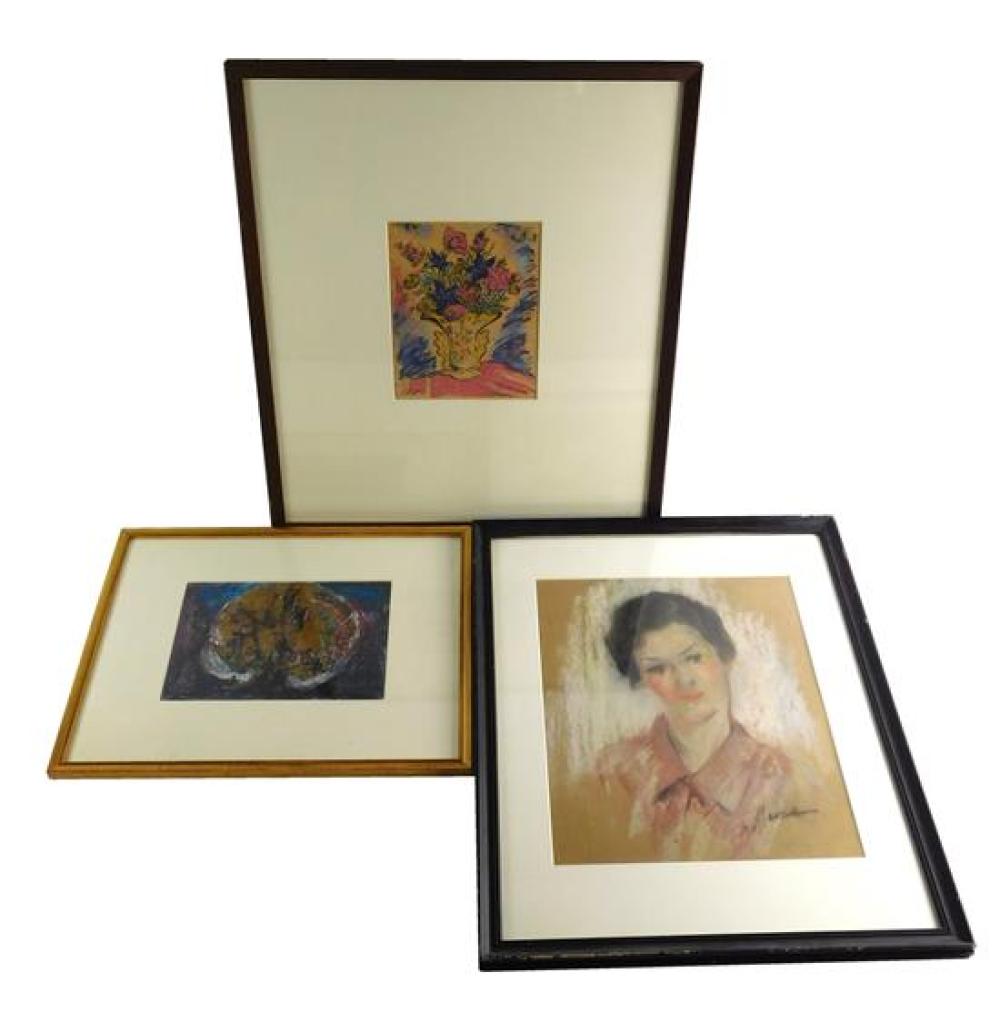 THREE FRAMED WORKS BY MARION HUSE 31dc12