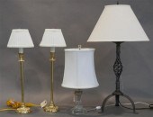 PAIR OF GLASS TABLE LAMPS   320735
