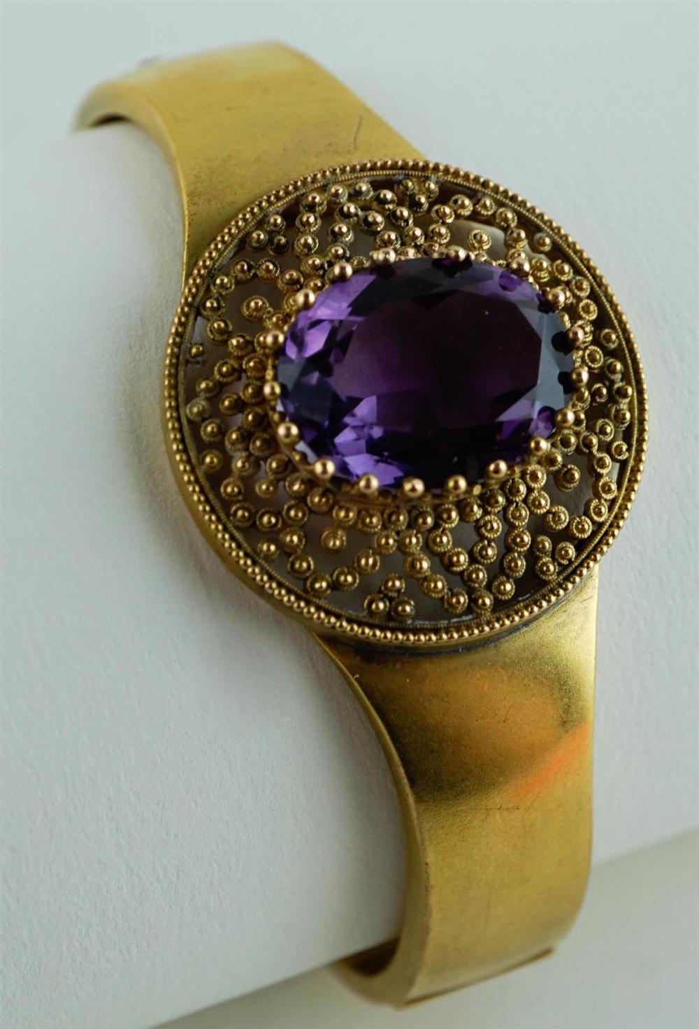 VICTORIAN 12K YELLOW GOLD AND AMETHYST 33a7eb