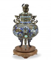 CHINESE SILVER CLOISONNE   3396ae