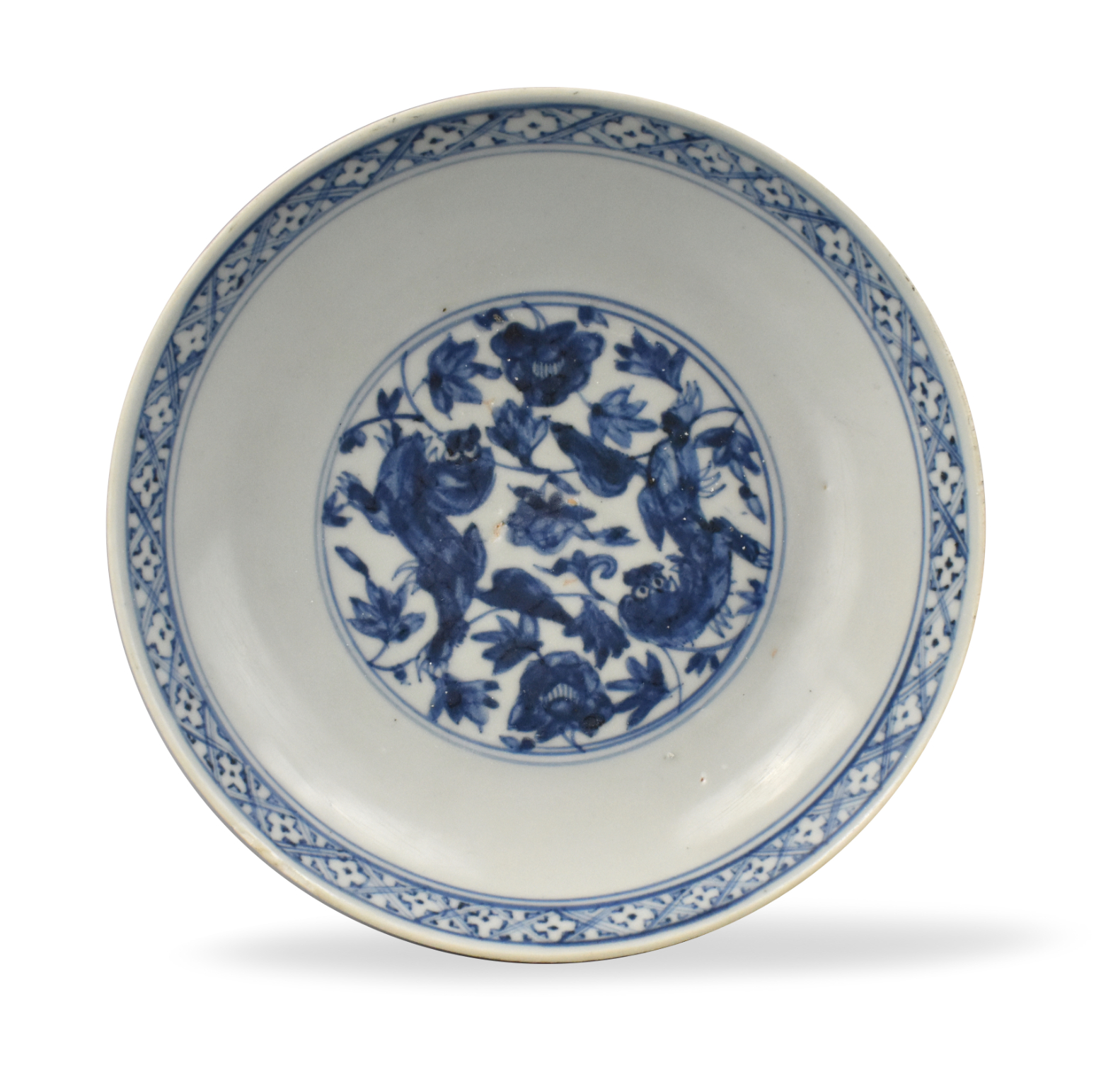 CHINESE BLUE WHITE PLATE W  339988