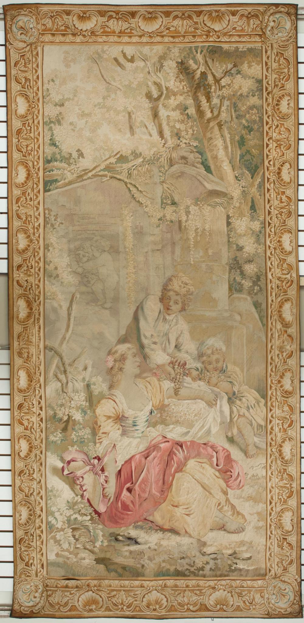 HAND WOVEN AUBUSSON TAPESTRY FRENCH  33e730