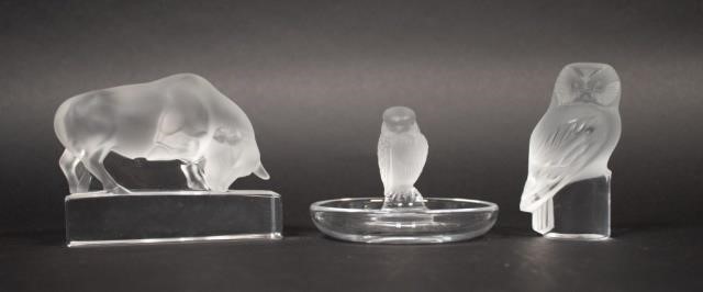 GROUPING OF LALIQUE CRYSTAL ANIMAL 340b86