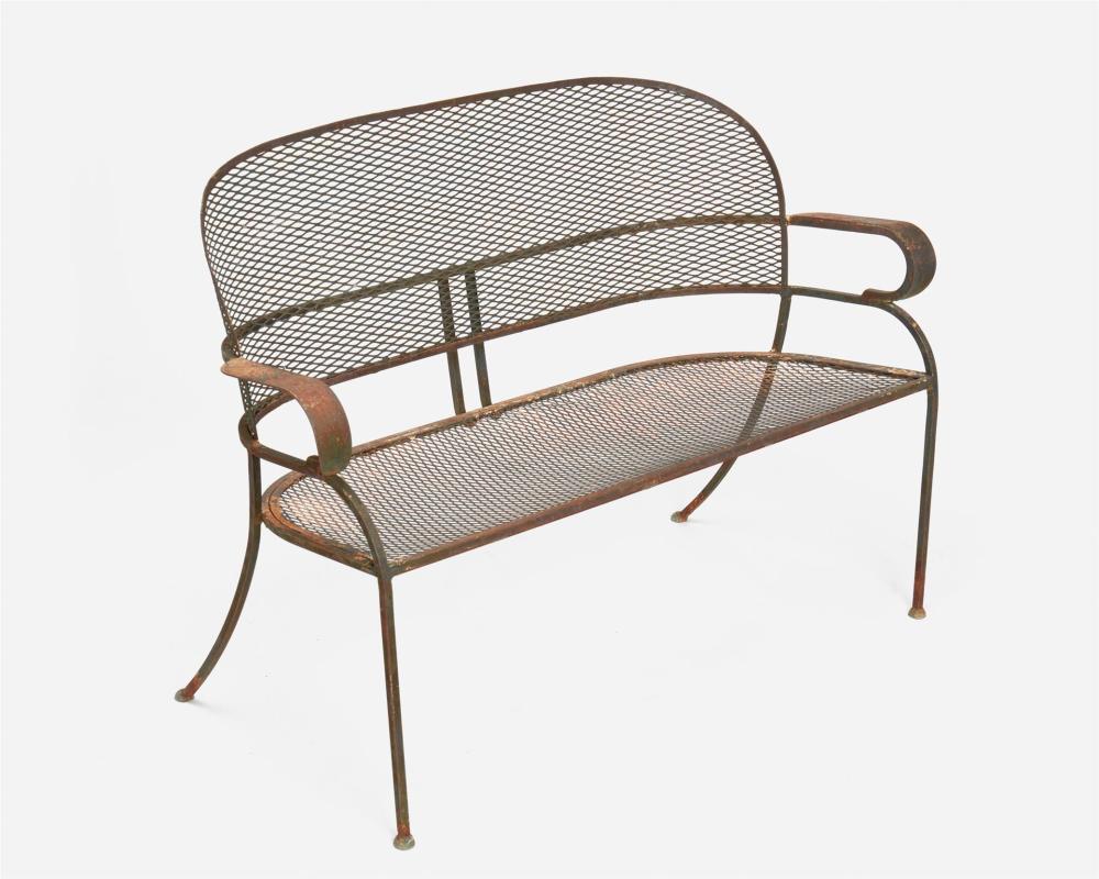 AN ART DECO IRON AND WIRE MESH 344f6b
