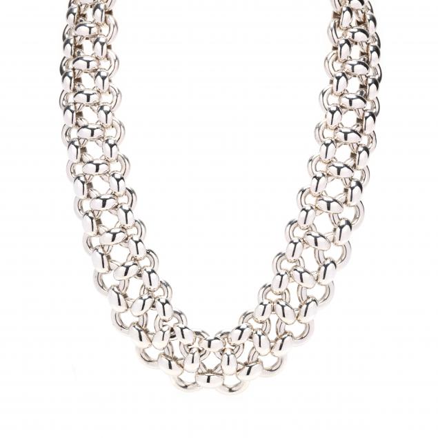STERLING SILVER COLLAR NECKLACE  34868a
