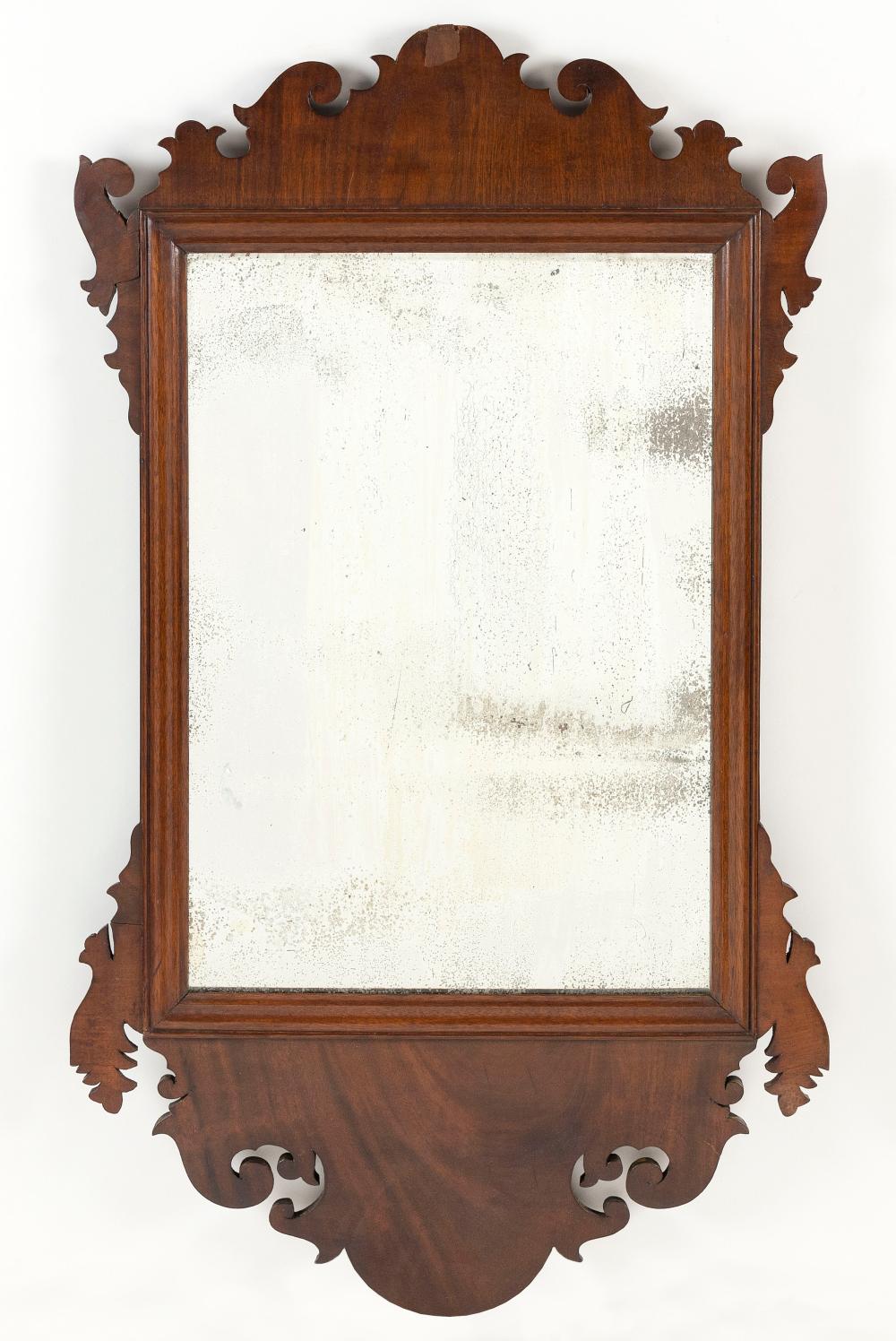 CHIPPENDALE MIRROR MAHOGANY AND 34be26