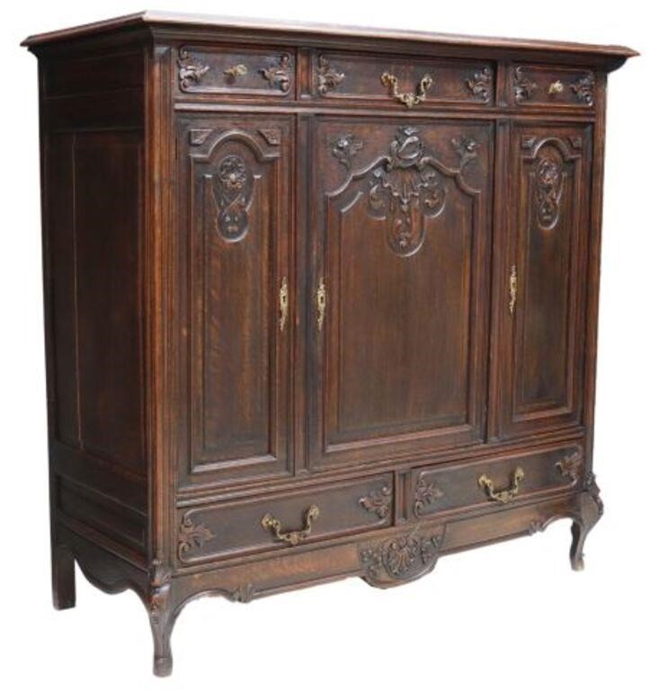 FRENCH LOUIS XV STYLE CARVED OAK 35687d