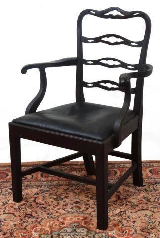 AMERICAN CHIPPENDALE MAHOGANY LADDER BACK 35c659