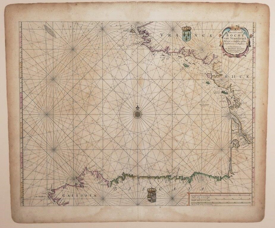 1660 MAP, DONCKER, SPAIN & FRANCEAmsterdam,