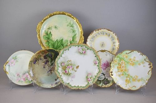 GROUPING OF LIMOGES PLATES PLATTERS7 3702e4