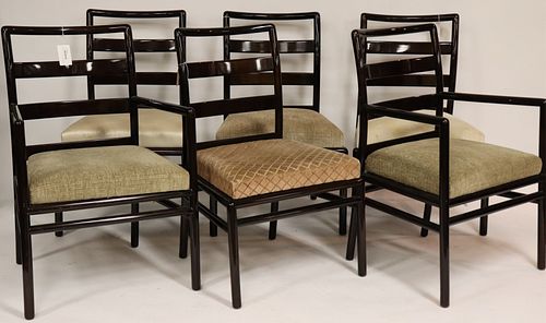 SET OF 6 MIDCENTURY STAINED CHERRY 372ca1