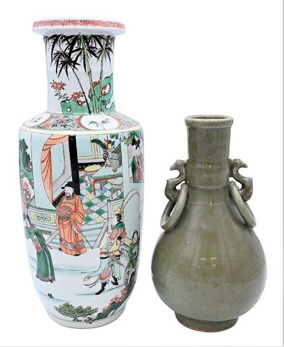 TWO CHINESE VASES TO INCLUDE A 377169