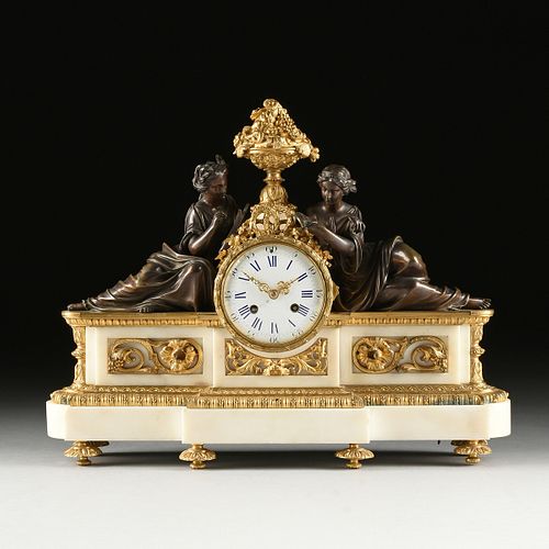A LOUIS XVI STYLE GILT AND PATINATED 38152b