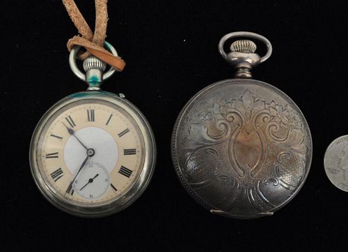 TWO VINTAGE MENS POCKET WATCHEScomprising 382bf6