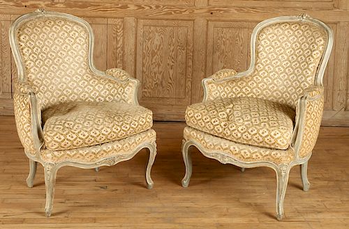 PAIR FRENCH LOUIS XV STYLE PAINTED 38b9f1