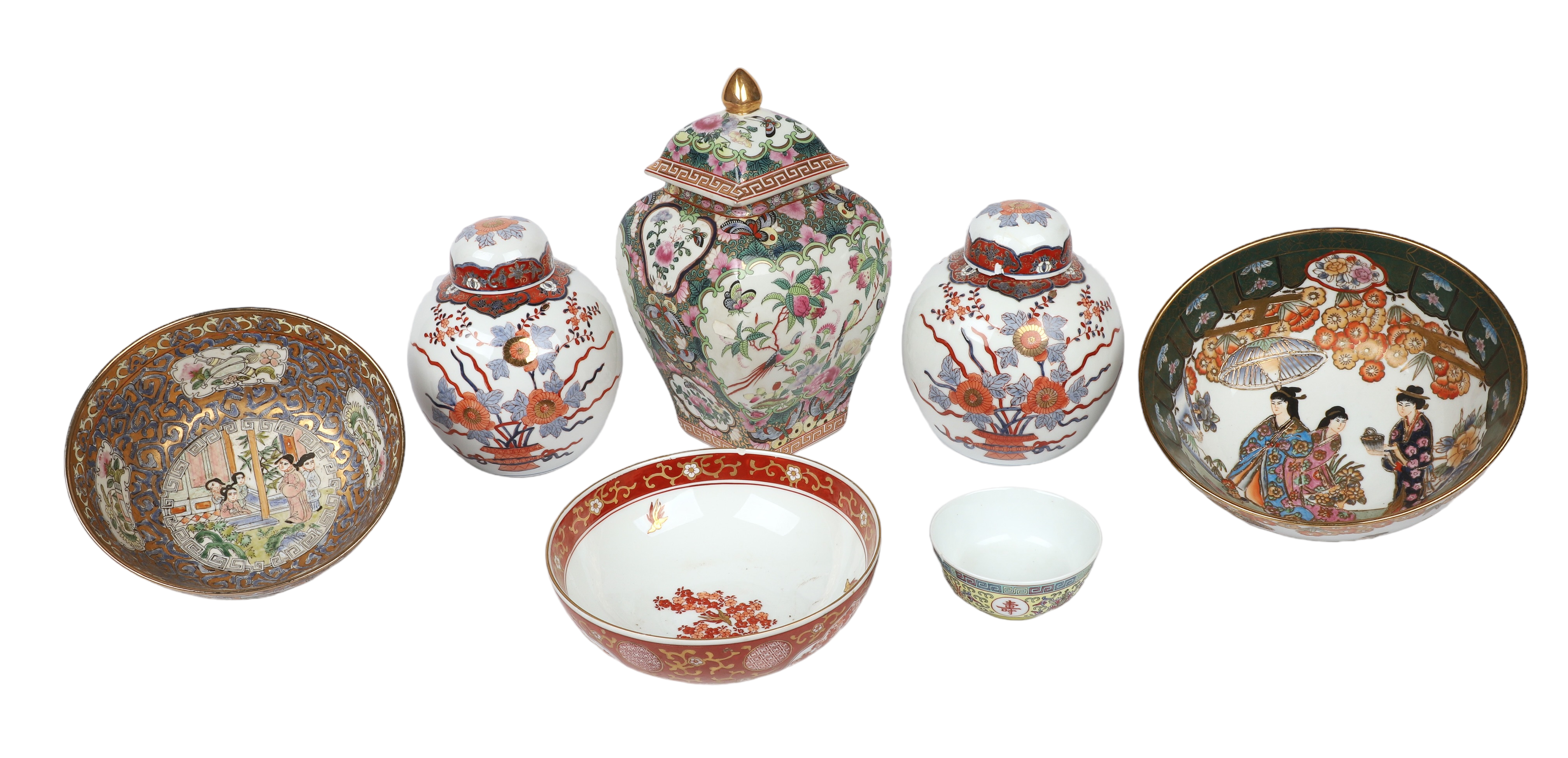  7 Pcs decorative Asian porcelain  3b1071