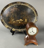 A FRENCH BALLOON CLOCK AND   3b4220