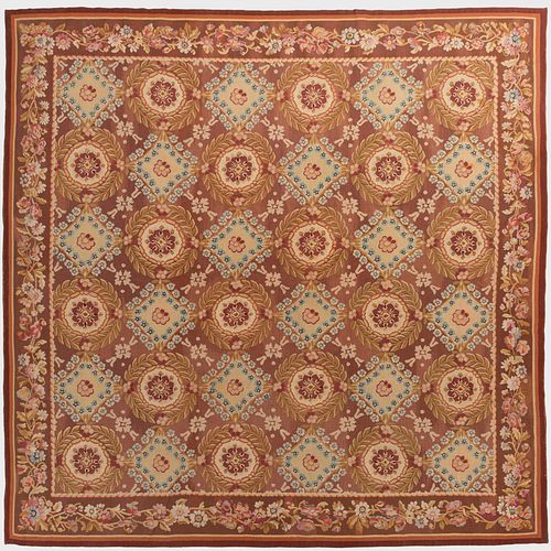 PORTUGUESE FLORAL NEEDLEWORK CARPETLined Approximately 3bb990