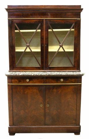 FRENCH FLAME MAHOGANY DISPLAY CABINETFrench 3bee93