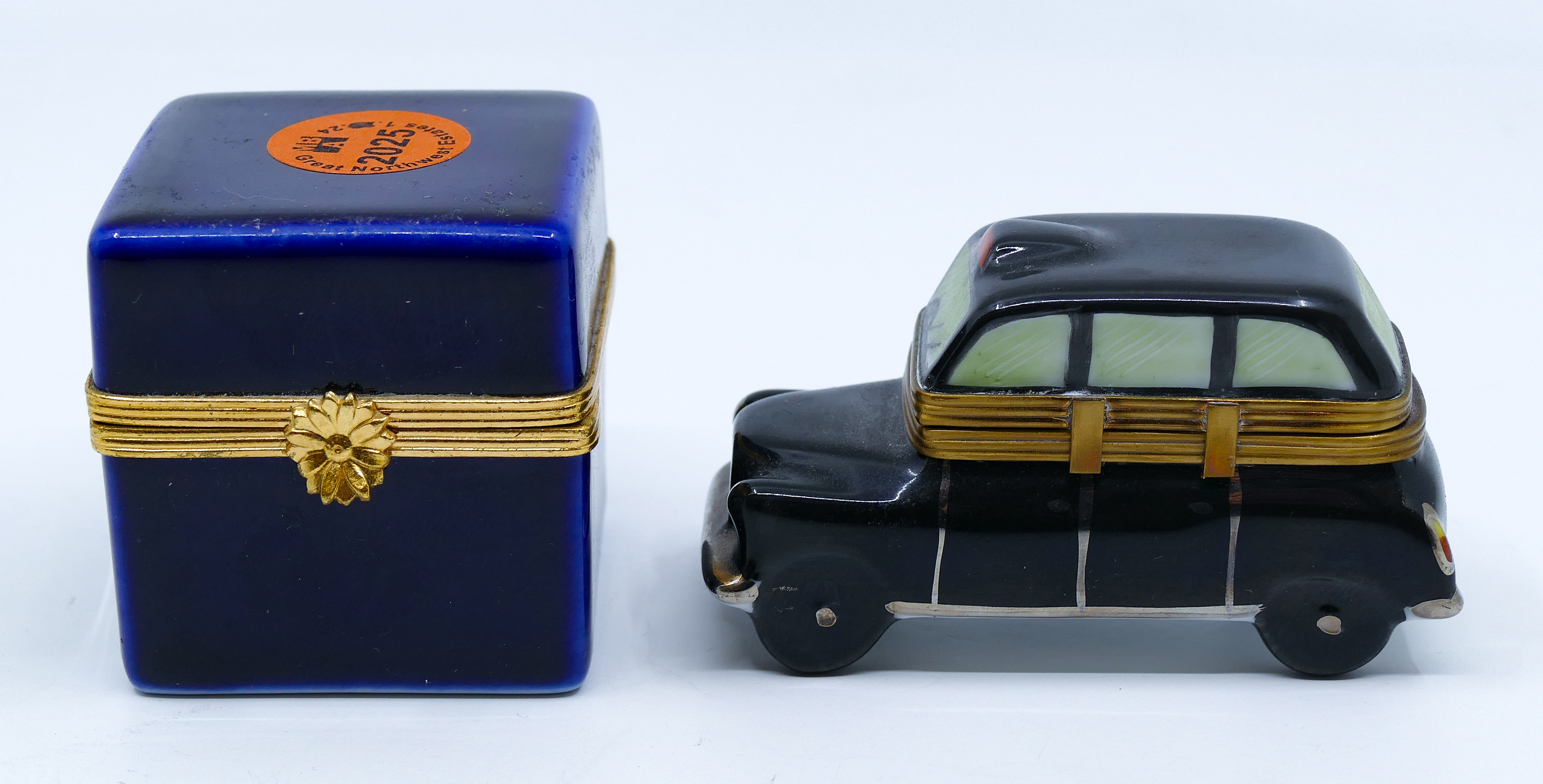 2pc Limoge Miniature Pill Boxes