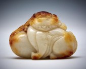 CHINESE JADE RIVER PEBBLE, CARVED