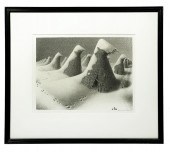 GRANT WOOD, JANUARY, SIGNED LITHOGRAPH