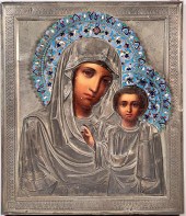 RUSSIAN ICON, MARY AND THE BABY
