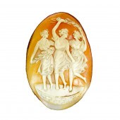 ANTIQUE VICTORIAN 14K CAMEO SHELL