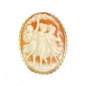 ANTIQUE VICTORIAN 14K CAMEO SHELL